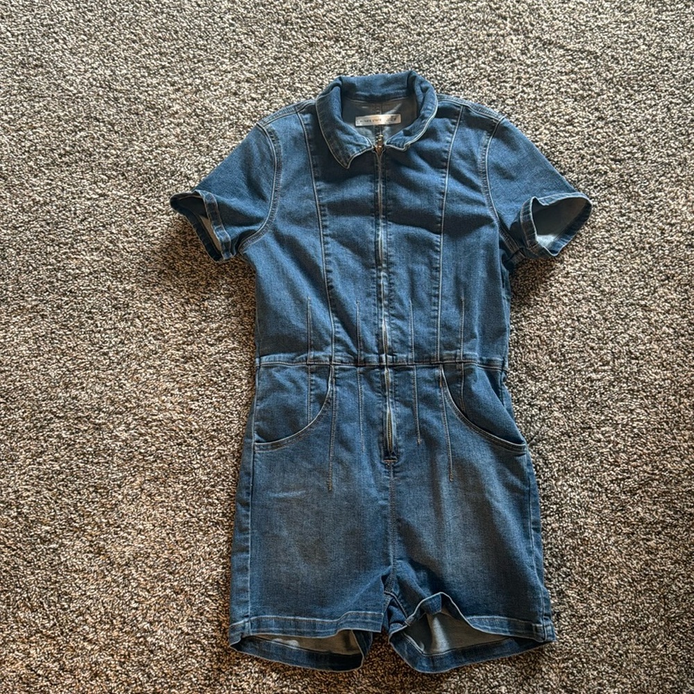 Altered state denim romper